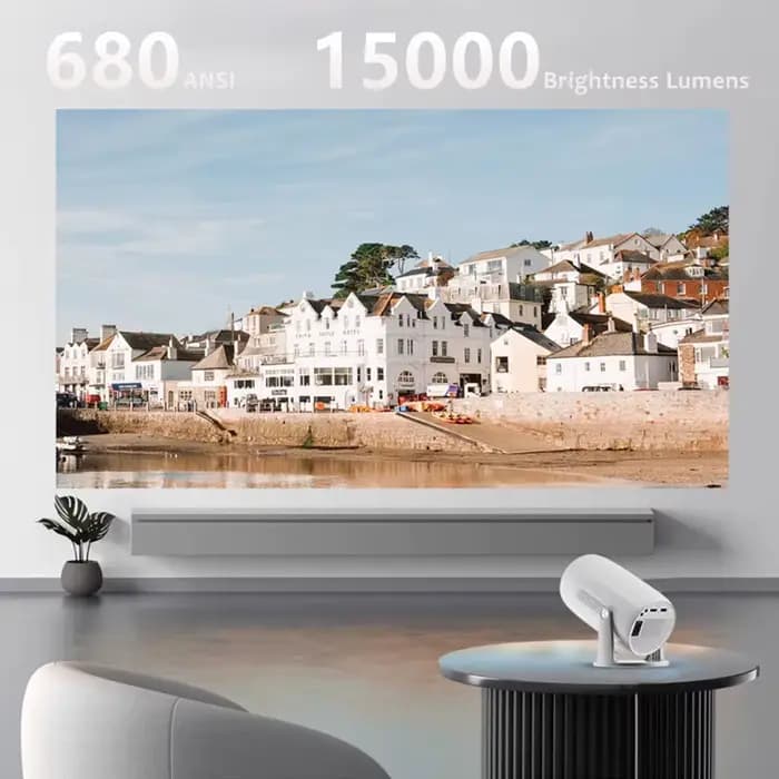 Lenovo Portable 4K projecteur 100M Android 12 WIFI 6 TOF No-Sense mise au point automatique extérieur Full HD
