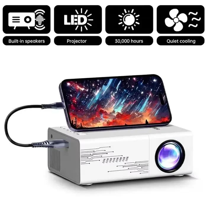 Mini projecteur HD effet home cinéma