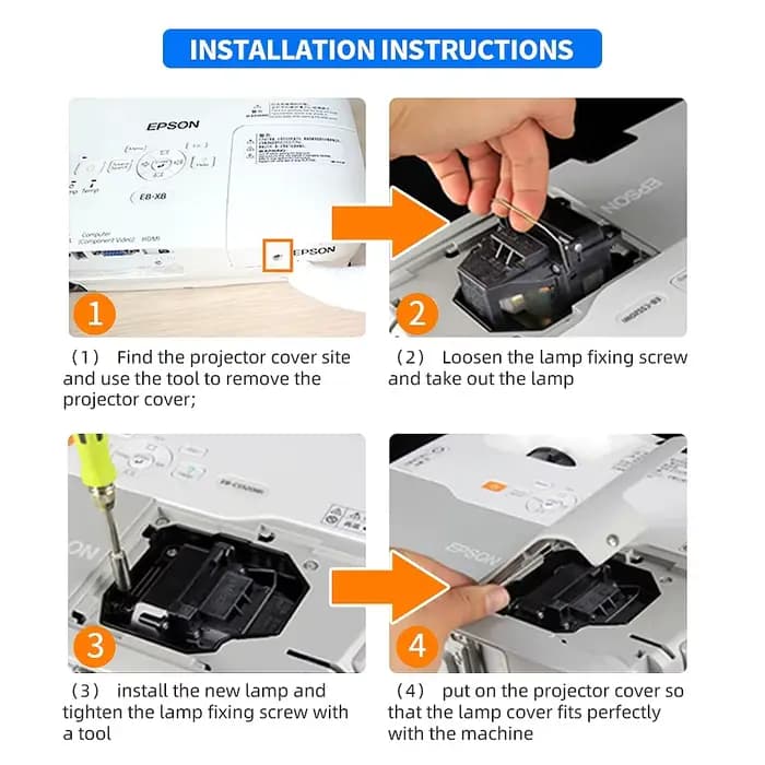 Vente chaude Projecteur lampe ELPLP41 V13H010L41 pour EPSON S5 Dock + S52 S62 X5 X6 X52 X62 EX30 EX50 TW420 W6 77C EB-W6 EB-X6 EB-X62