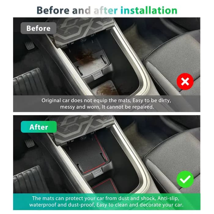 RUIYA pour Jeep Avenger 2023 2024 2025 Tapis de porte de voiture anti-dérapant Tapis de porte de voiture anti-dérapant Tapis de porte de voiture anti-dérapant Tapis de porte de voiture anti-dérapant T