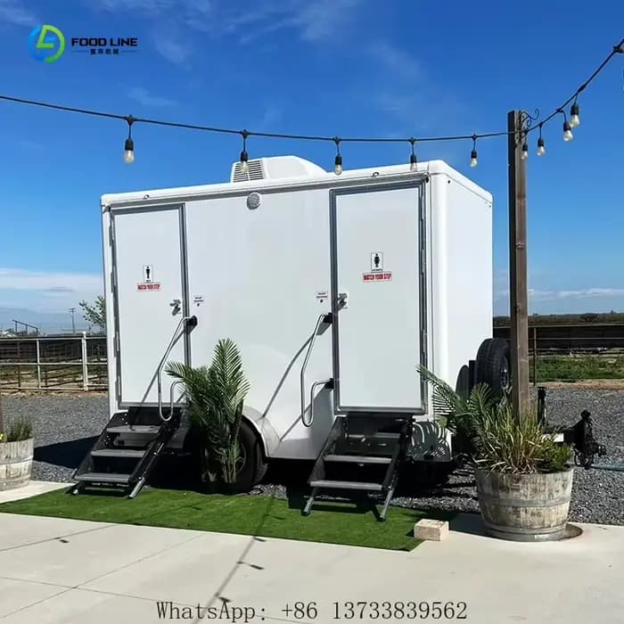 Remorque WC Mobile Personnalisée – Vente Chaude – Installation Portable pour Camping en Extérieur