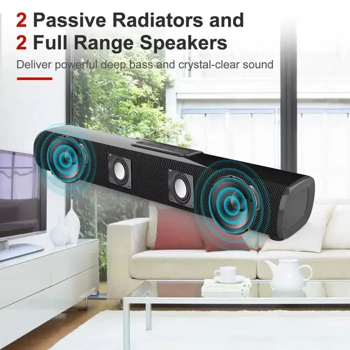 Barre de son TV murale S20 avec télécommande USB HDMI/ARC/entrée optique Home cinéma son Surround haut-parleurs Bluetooth pour jeux PC