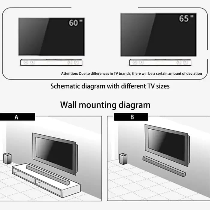 Système de haut-parleurs de barre de son Bluetooth sans fil