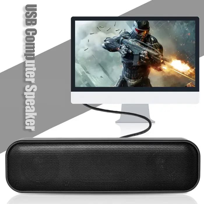 5008 barre de son alimentée par USB haut-parleur de bureau boîte de son d'ordinateur filaire pour TV ordinateur