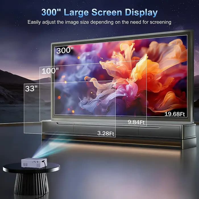 Mini projecteur HD effet home cinéma