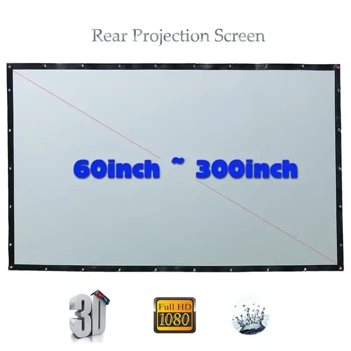 Écran de projection arrière HD grand format de 100 à 300 pouces