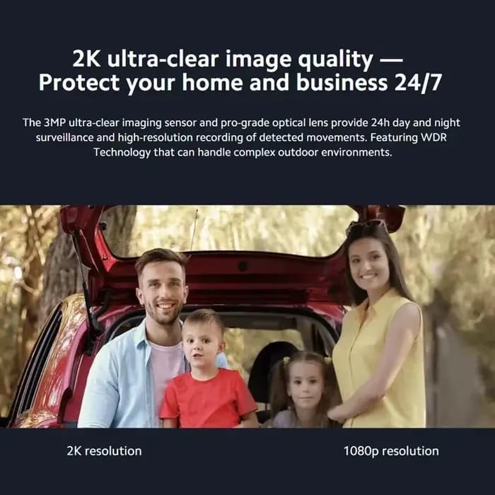Xiaomi caméra extérieure AW300 IP66 2K IP66 couleur Vision nocturne caméra à domicile Surveillance vidéo IP caméra détection caméra de sécurité