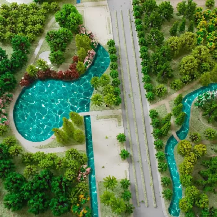 Simulation de Sections de rivière, bricolage, effets de rivière d'eau, motif fluide, lacs pliables décorés, fabrication de modèles de scène