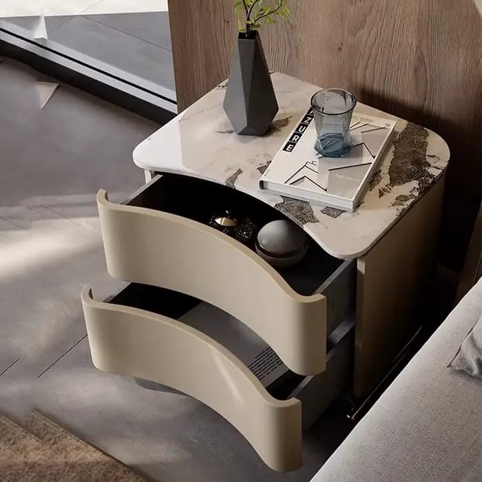 Commode de chambre à coucher, table de chevet mobile, armoire de rangement de luxe en bois pour salon, meuble de rangement Criado Mudo pour la maison