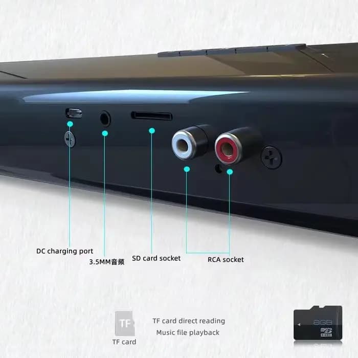 Barre de son 40W portable compatible Bluetooth