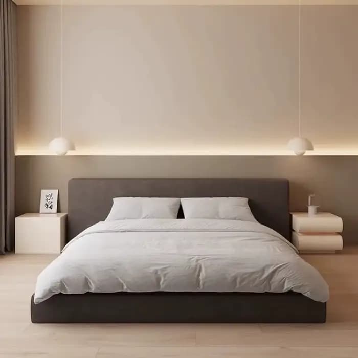Organisateur De chambre principale, lit De maquillage, plate-forme noire, lit Double, têtes De lit, Meuble De Chambre, meubles De maison
