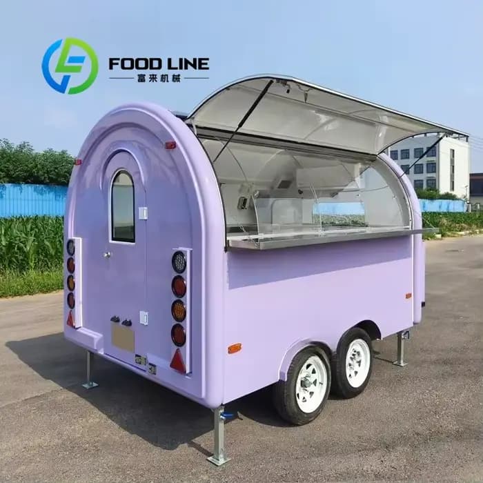 Chariot mobile de vente chaude de camion de nourriture de concession/camions de kiosque de vente/remorque mobile avec la cuisine complète
