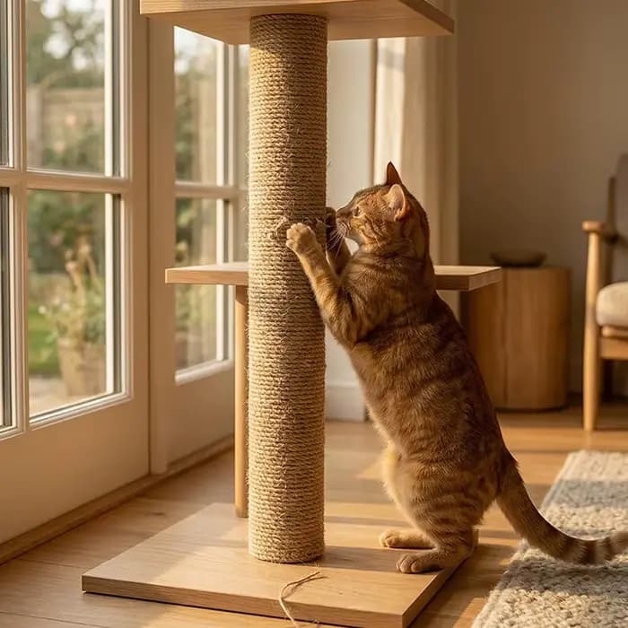 Accessoires de remplacement pour arbre à chat DIY : Poteaux de griffage pour animaux de compagnie, piliers en tube de carton rigide avec cordes en sisal