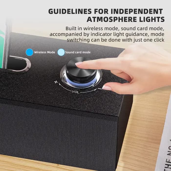 La barre de son Philips SPA 3808 comprend une conception simple de grain de bois