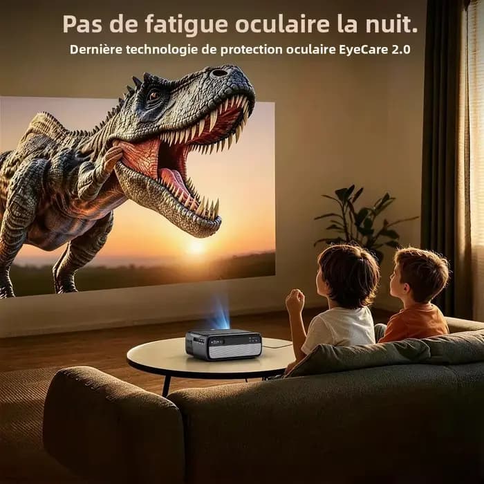 Projecteur 4K 3200 ANSI Certifié Netflix Full HD Natif 1080P Android 14 Mise au Point Automatique Correction de Trapèze