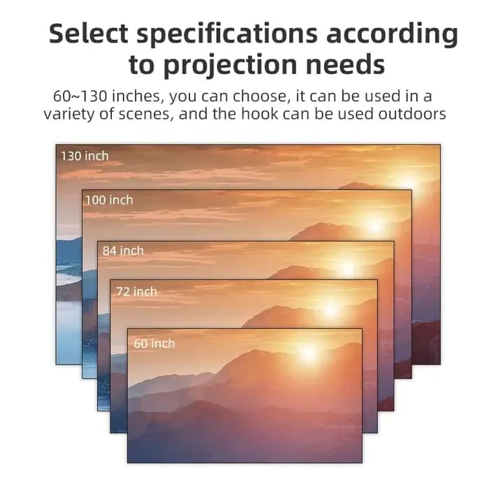 Écran de projecteur Salange grille blanche Anti-lumière 16:9