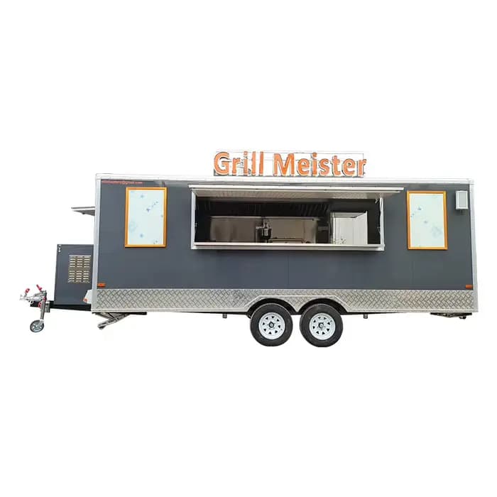 Camion mobile alimentaire avec remorques de concession alimentaire de cuisine complète à vendre