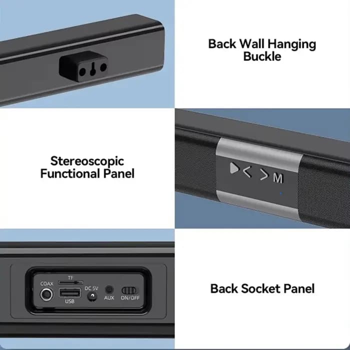 Barre de son sans fil, batterie intégrée