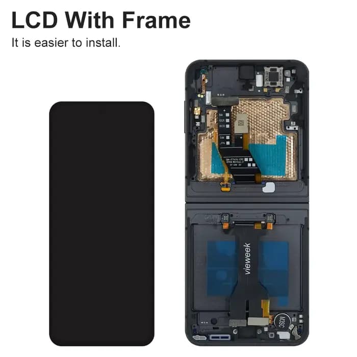 Écran LCD TFT Z Flip6 SM-F741B SM-F741B/DS pour Samsung Galaxy Z Flip 6, écran tactile LCD avec cadre