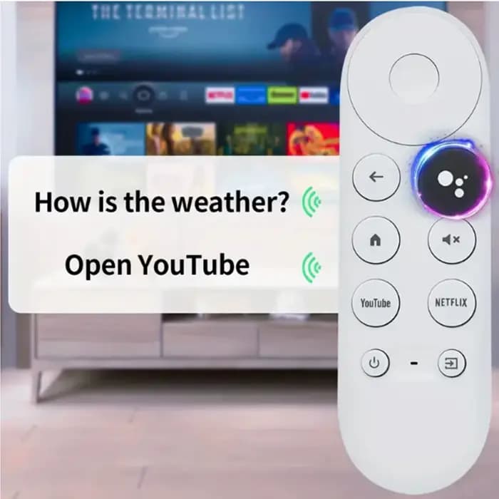 Google Chromecast 4K Snow Voice Télécommande uniquement Lecteur multimédia en streaming facile