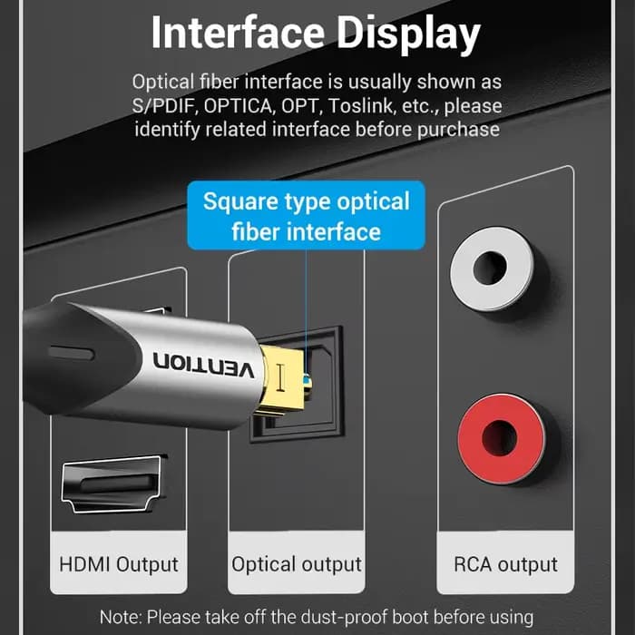 Vention câble à fibres optiques numérique Toslink SPDIF