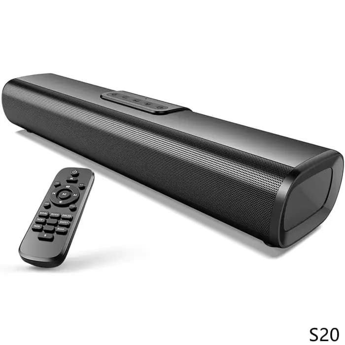 Barre de son TV murale S20 avec télécommande USB HDMI/ARC/entrée optique Home cinéma son Surround haut-parleurs Bluetooth pour jeux PC