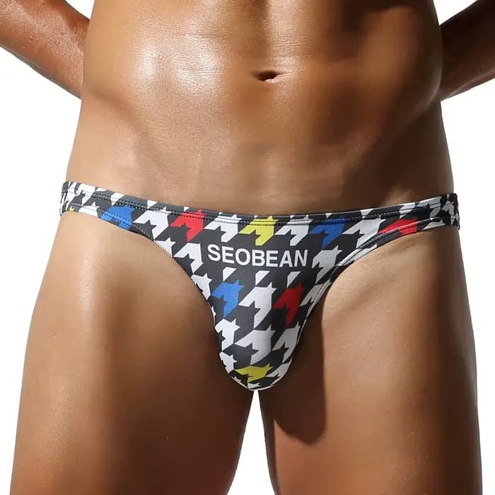 Sous-vêtements pour hommes, caleçons sexy à imprimé personnalisé, caleçons ajustés, sous-vêtements confortables, slips pour hommes SEOBEAN