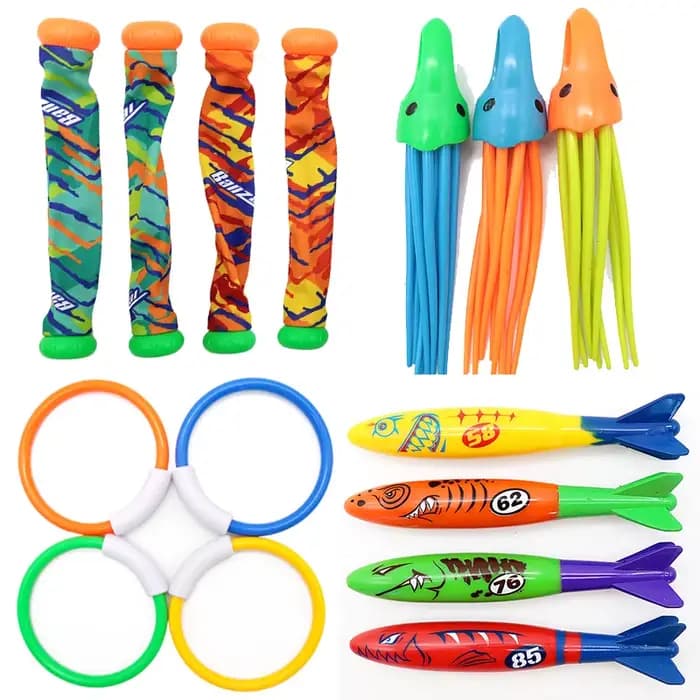 Jouets de plongée pour enfants, poisson dauphin, bouée, piscine, chasse au trésor, diamant d'eau, jeu d'eau pour enfants, ensemble de jouets, cadeau réutilisable