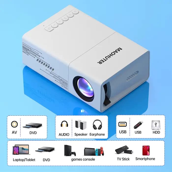 Mini projecteur HD effet home cinéma