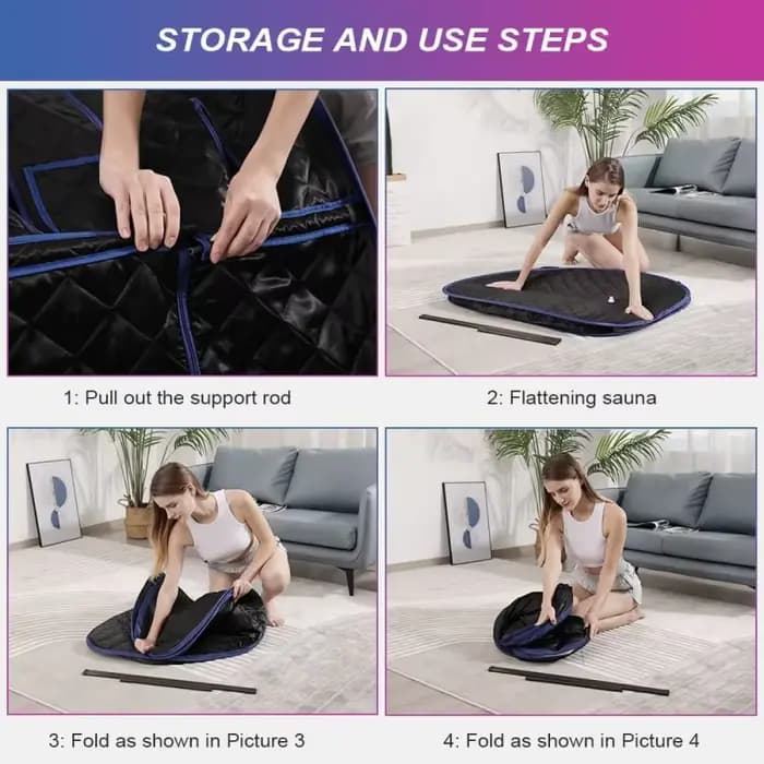 Sauna à vapeur Portable pour la maison, avec générateur 3L 1000W, télécommande et chaise pliable pour la relaxation