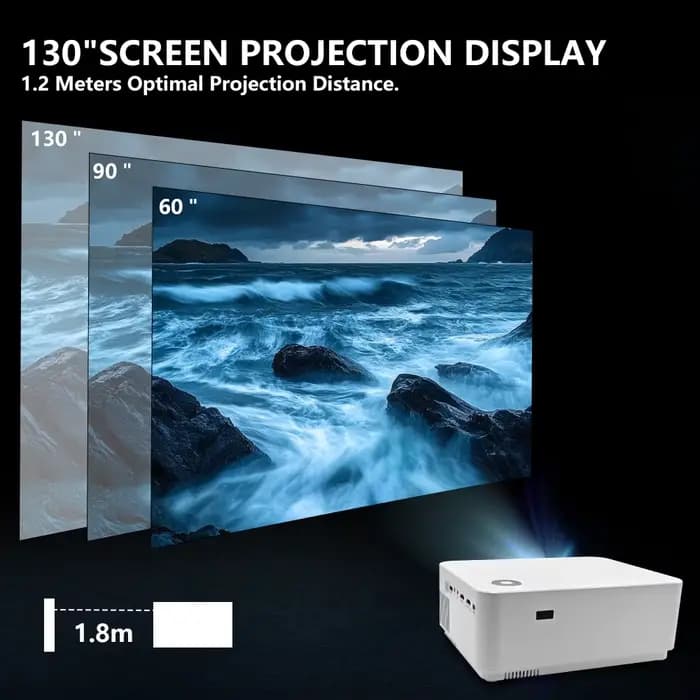 Nouveau projecteur intelligent D5 Full HD 1080P avec WiFi 5G