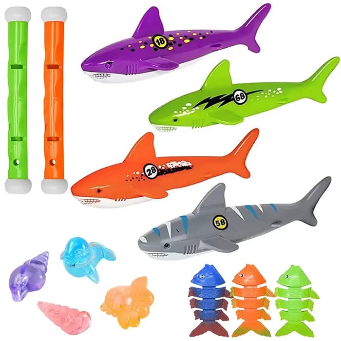 Ensemble de jouets de plongée en piscine d'été, cercle de natation créatif coloré, flotteur, ensemble de jeu de plongée sous-marine, accessoires de fête de natation ZYF