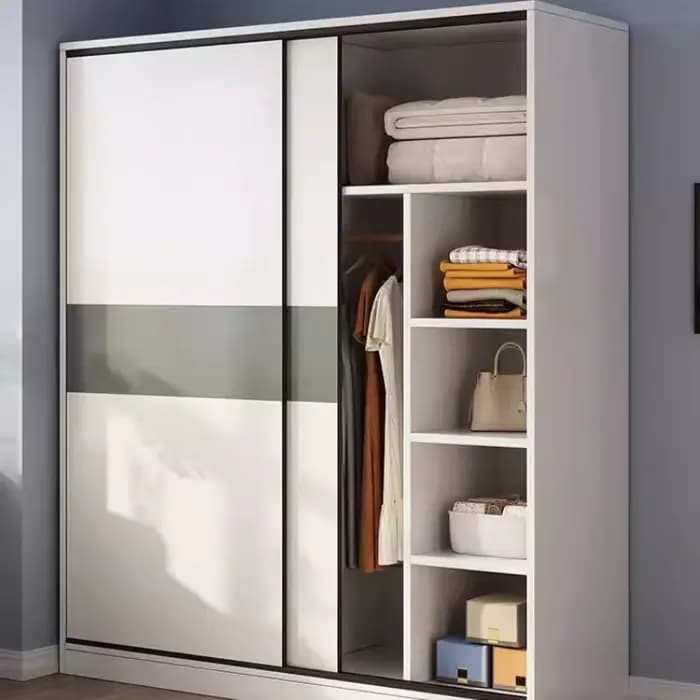 Armoires de chambre pleine grandeur, rangement pour loisirs créatifs, esthétique blanche, armoires de sol compactes, ensembles de commodes, meubles de maison
