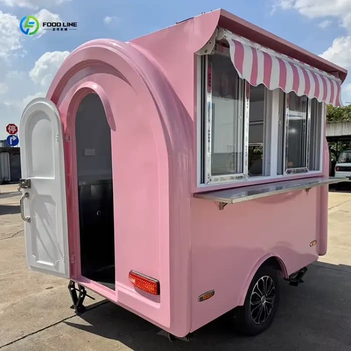 Chariot de concession mobile entièrement équipé, remorque de restaurant, remorque à café, remorque alimentaire, camion de cuisine mobile, personnalisé FL
