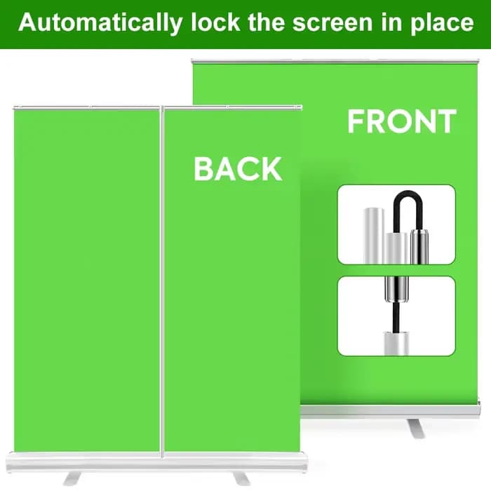 Écran vert portable en polyester à nervures vers le haut
