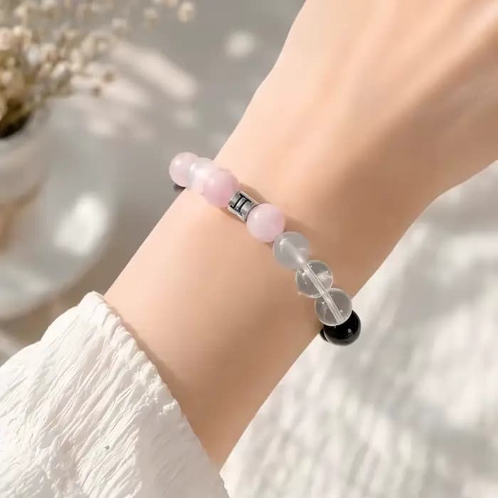 Bracelet Perlé en Cristal des Douze Constellations Gémeaux, Pierre de Guérison, Équilibre Éléments, Essence Harmonisée, Accessoire de Mode