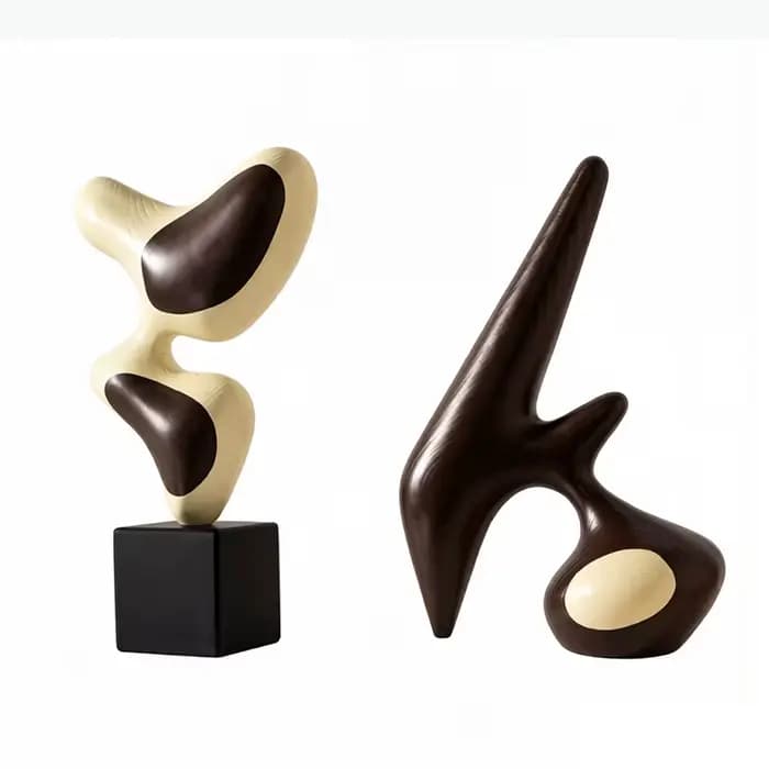 Artisanat abstrait moderne, ornements créatifs irréguliers, décoration de bureau, œuvre d'art minimaliste, sculpture, décoration d'esthétique d'ambiance