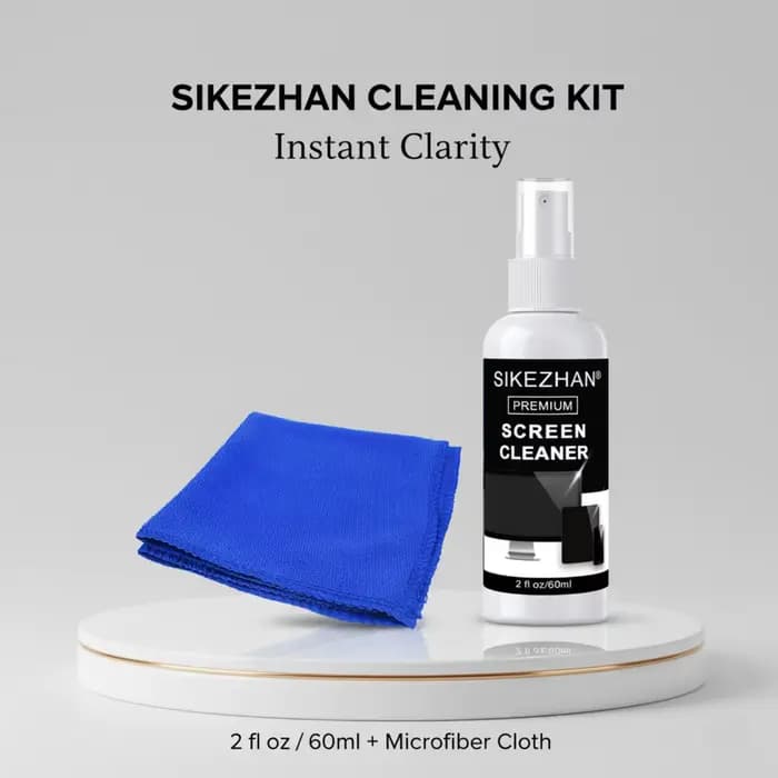 Kit de pulvérisation de nettoyage d'écran 60ml et chiffon en microfibre
