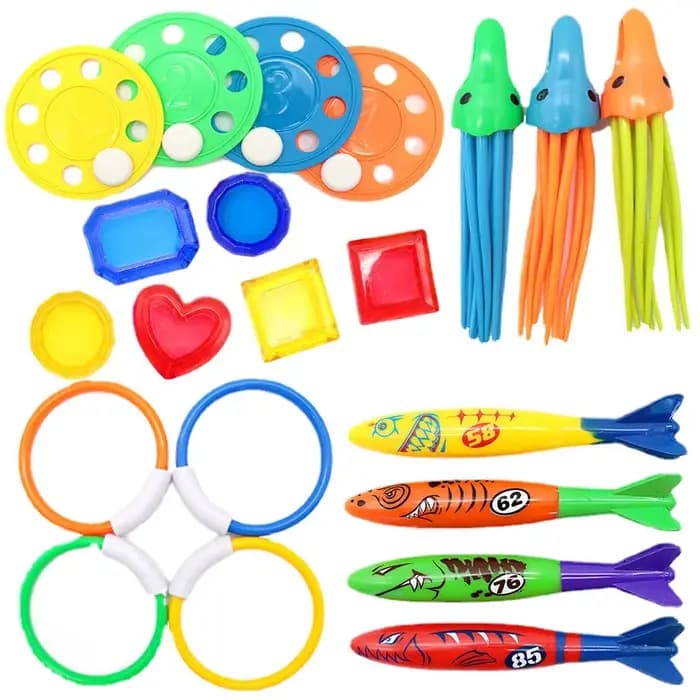 Jouets de plongée pour enfants, poisson dauphin, bouée, piscine, chasse au trésor, diamant d'eau, jeu d'eau pour enfants, ensemble de jouets, cadeau réutilisable