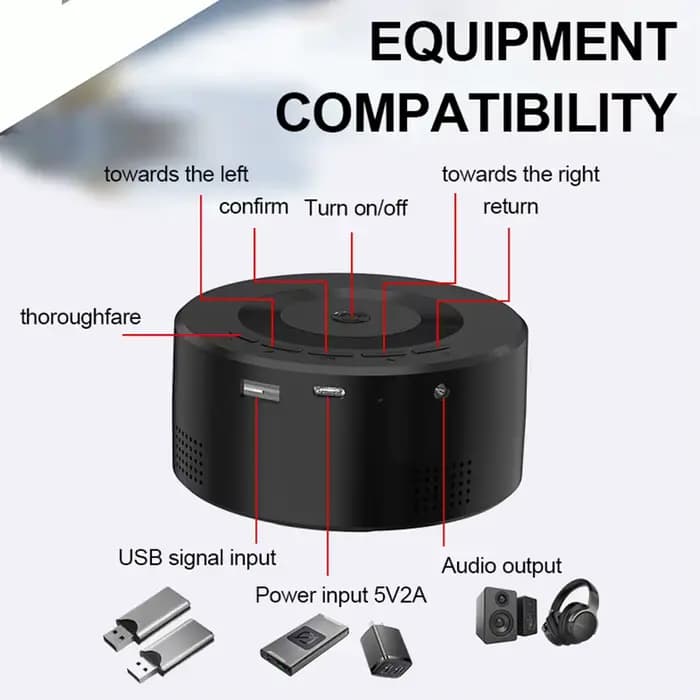 Mini projecteur LED lecteur multimédia domestique Audio projecteurs portables 320X240 Pixels noir USB