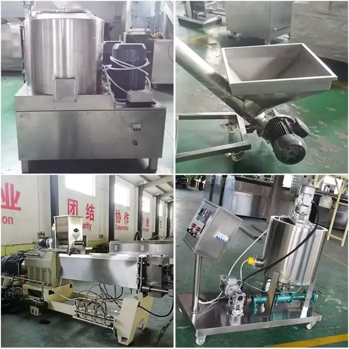 Ligne de production de snacks soufflés personnalisés, mélangeur de transformation, friteuse automatique pour craquelins de riz fourrés au chocolat, à la confiture et au beurre de cacahuète