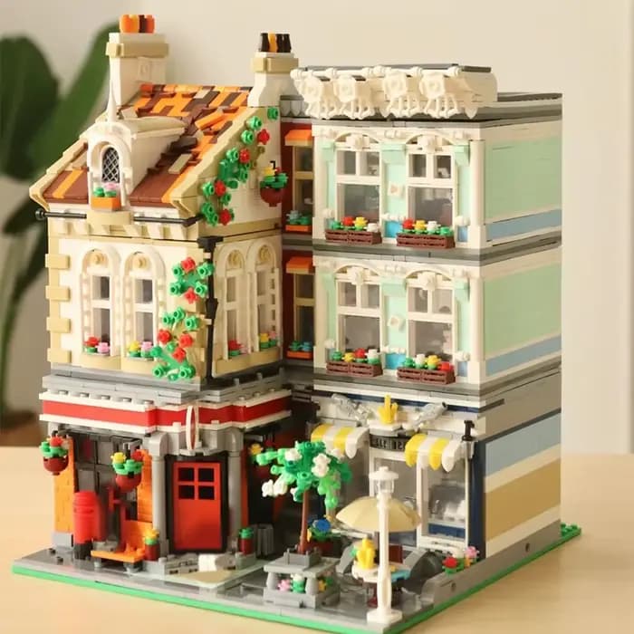 Creative Cuba Hotel City Street View Architecture Building Blocks Gem Shop Bicycle Store Micro Bricks Model Toys Gift Girl Adult