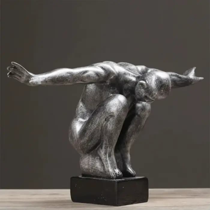 Sculpture d'art corporel humain, Statues de penseur, figurine artisanale en résine, accessoires de décoration pour la maison, décoration de salon