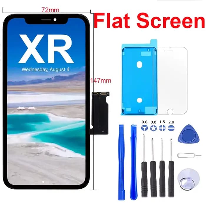 Nouvel écran LCD plat DIY pour iPhone XR à 17 Pro, écran tactile avec numériseur, comme les écrans LCD ODM des 13, 14, 15, 16 Pro, avec adhésif
