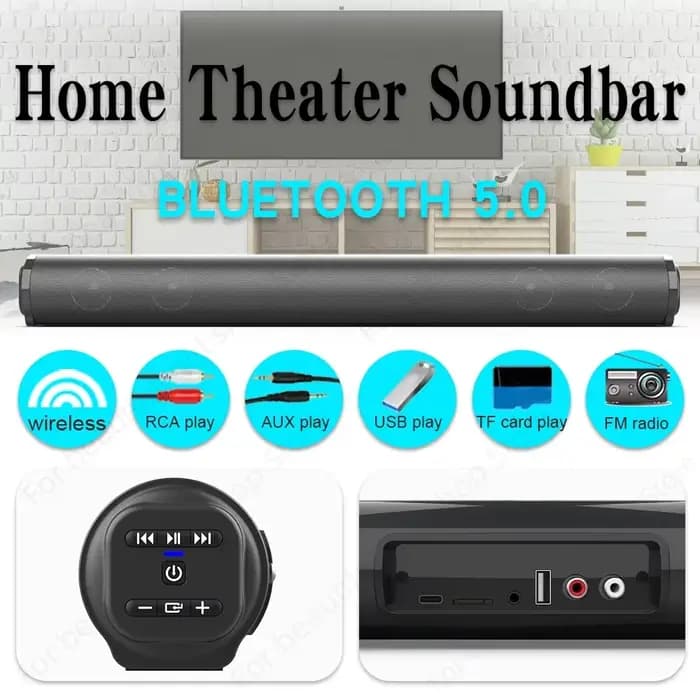 Barre de son Bluetooth sans fil portable pour bureau