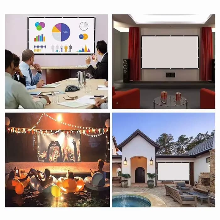 Écran de projecteur Portable 60/72/84/100/120/150 pouces