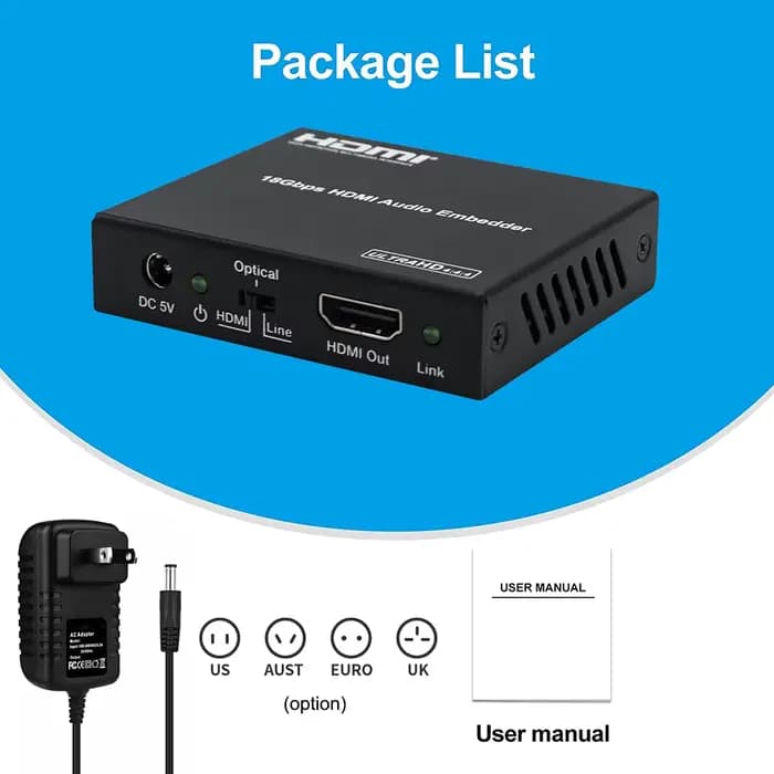 Encastreur audio HDMI 2.0