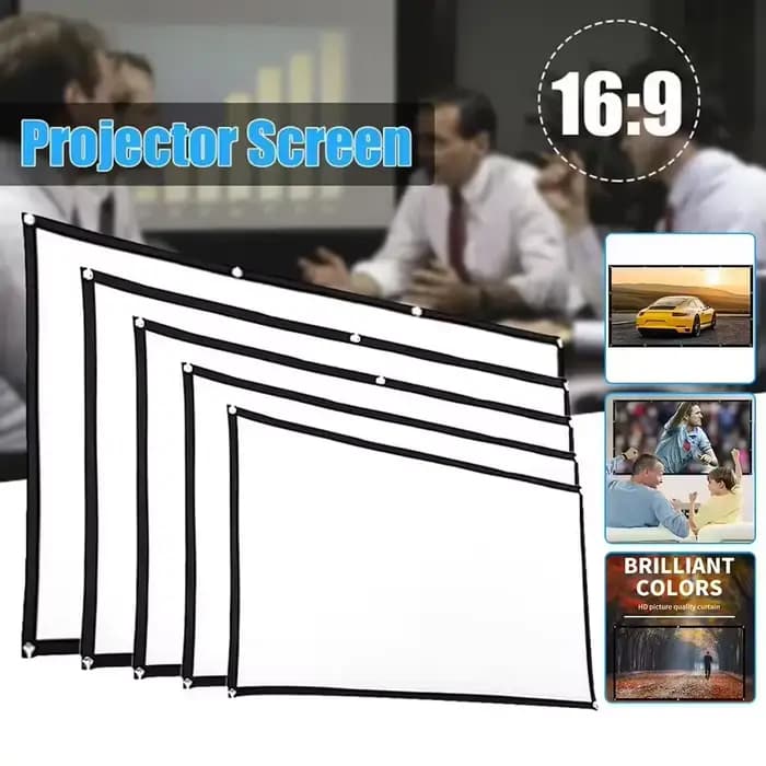 Écran de projection portable 16:9 sans plis