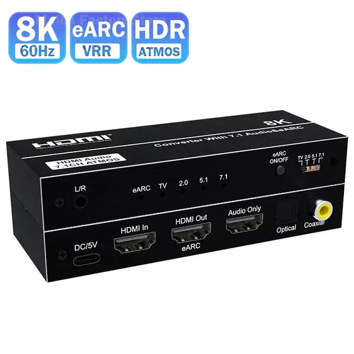 Extracteur Audio 8K HDMI 2.1 eARC