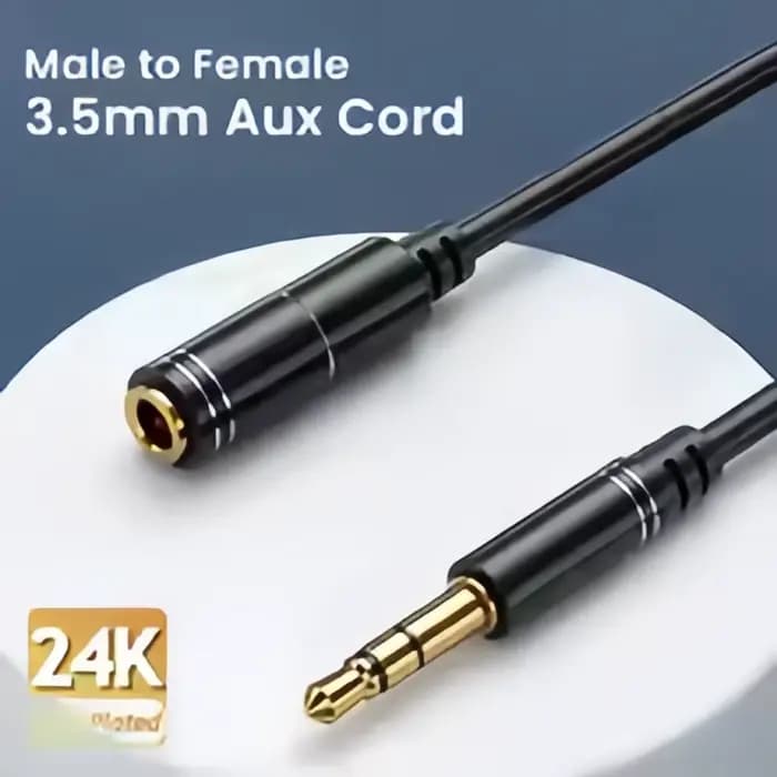 Câble d'extension Audio 3.5mm (1m/2m/3m/5m)-câble Aux stéréo mâle à femelle plaqué or-extension de p